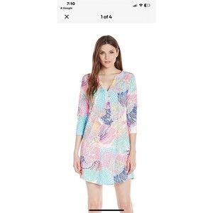 LILLY PULITZER Womens Multi Color Roar Of The Sea Ali Dress Sz XS